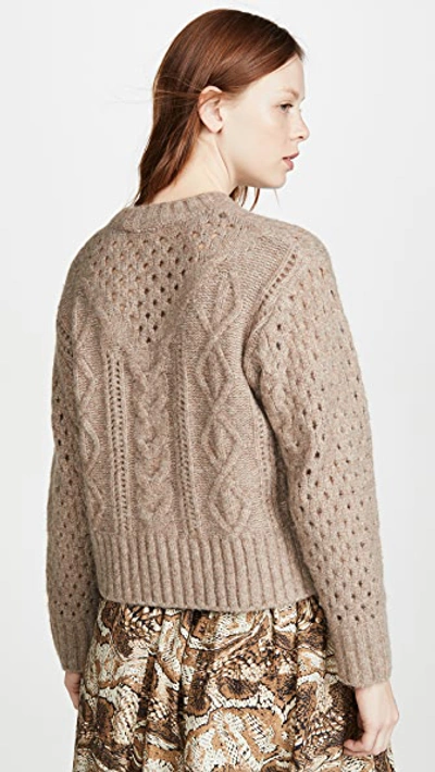 Shop Sea Cora Cable Sweater In Sand