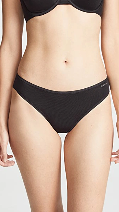 Shop Calvin Klein Underwear Form Thong In Black