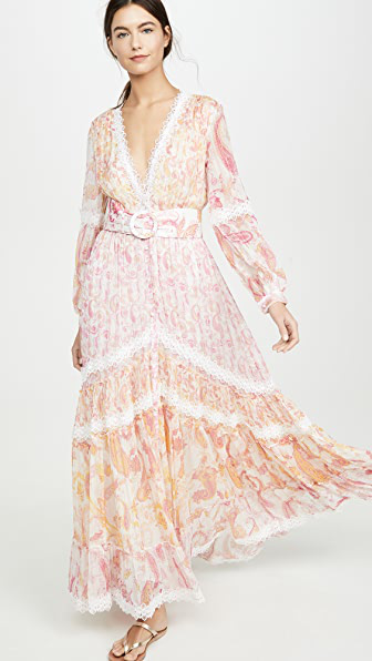 pink paisley maxi dress