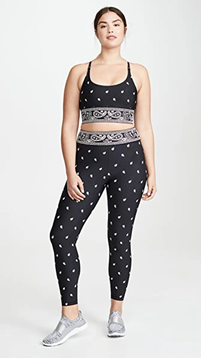 Shop Adam Selman Sport Hi Rise Leggings In Black Bandana