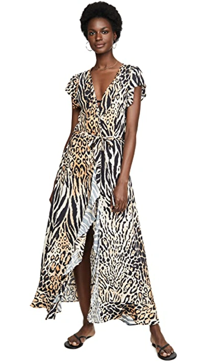 Shop Melissa Odabash Brianna Cover Up In Cheetah