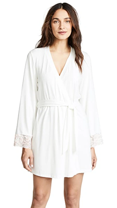 Shop Cosabella Savona Robe In Mandorla/moon Ivory