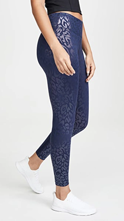 Shop Heroine Sport Cheetah Leggings In Navy Cheetah