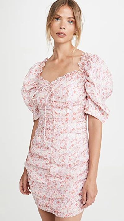 Shop Glamorous Pink Ditsy Organza Mini Dress