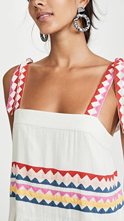Shop Carolina K Iris Dress In White Triangles