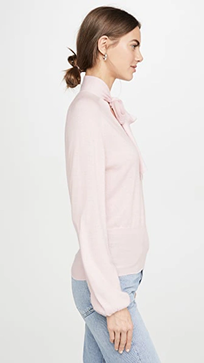 Shop Temperley London Cashmere Chime Knit Top In Royal Pink