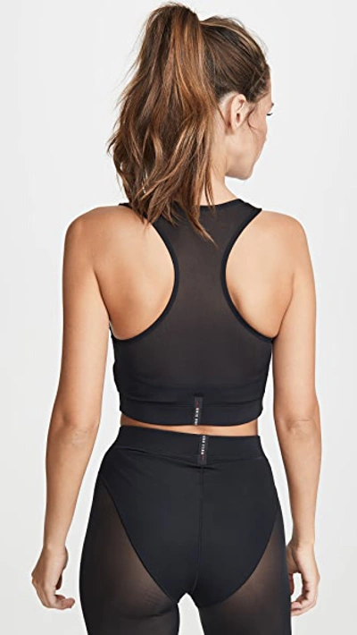 Shop Adam Selman Sport Racer Crop Top In Black