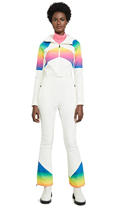 Shop Perfect Moment Tignes One Piece In Snow White Rainbow