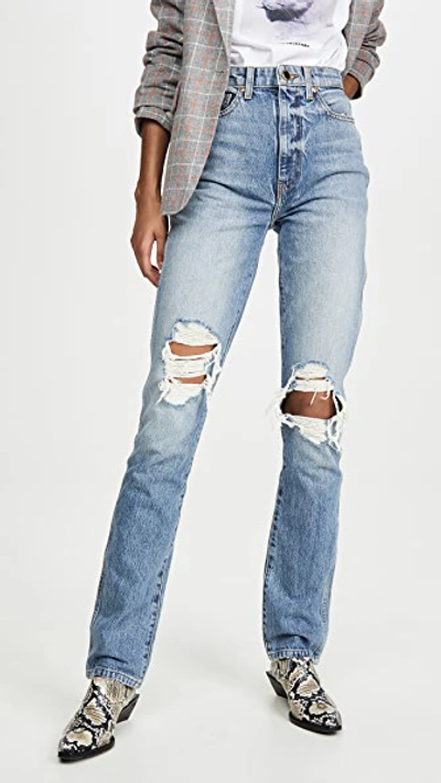 Shop Khaite Daria Slim Jeans In Portland