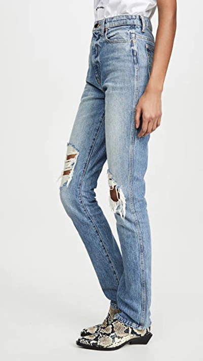 Shop Khaite Daria Slim Jeans In Portland