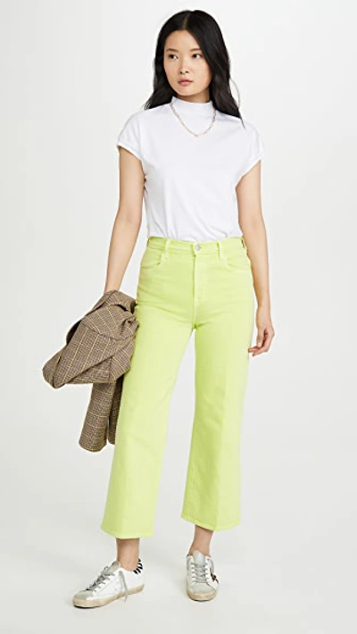 Shop J Brand Joan High Rise Crop Wide Leg Jeans In Forsythia