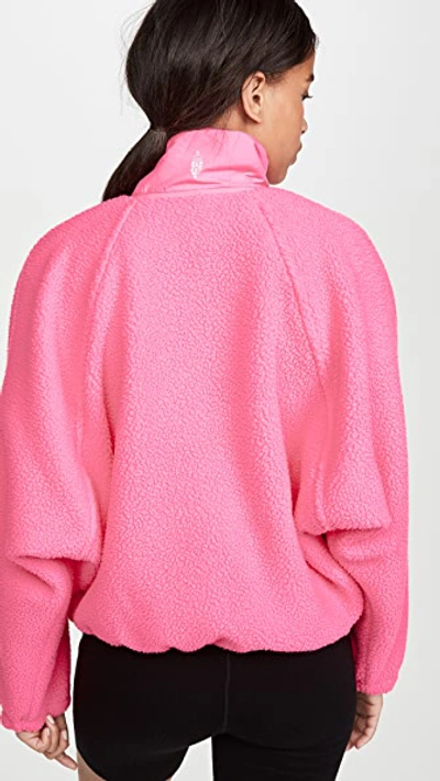 Shop Free People Hit The Slopes Jacket In Tropical Pink