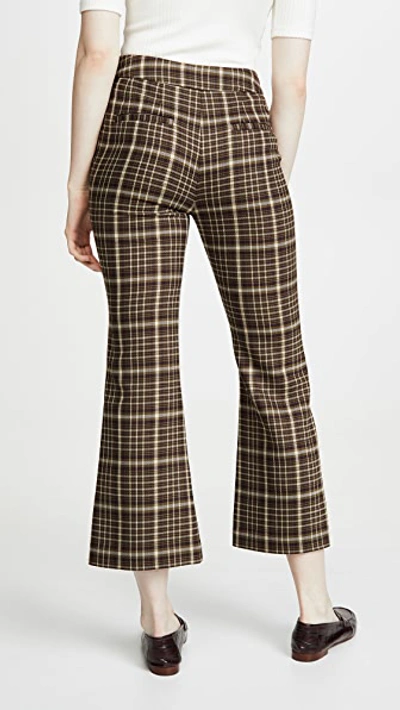 Shop Adam Lippes Bell Crop Pant With Slit In Plaid