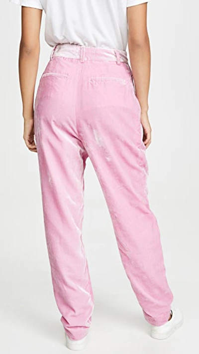 Shop Rachel Antonoff Bea Pleated Pants In Powder Pink