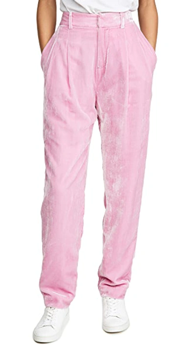 Shop Rachel Antonoff Bea Pleated Pants In Powder Pink