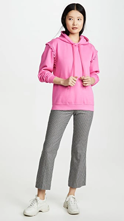 Shop See By Chloé Hoodie With Scallop Detail In Carmin Rose