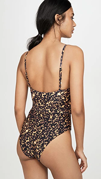 Shop Weworewhat Danielle One Piece In Tortoise Shell