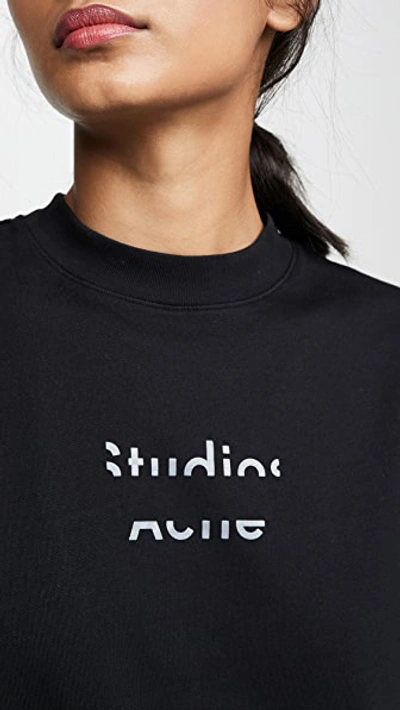 pegs Bestemt fælde Acne Studios Elyssia Logo-print Cotton T-shirt In Black | ModeSens