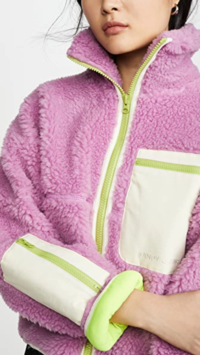 Shop Sandy Liang Ponyo Fleece In Pink