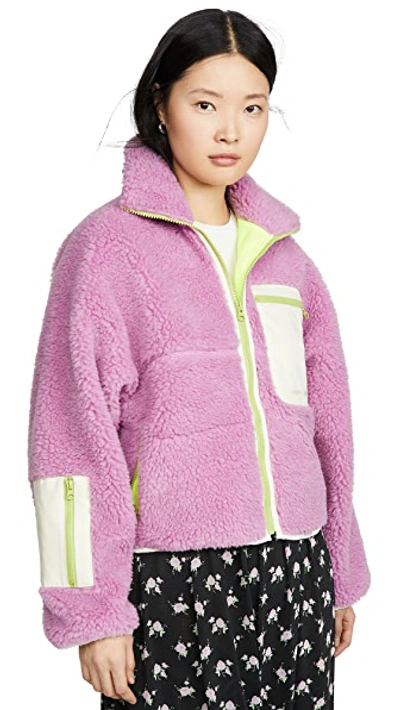Shop Sandy Liang Ponyo Fleece In Pink
