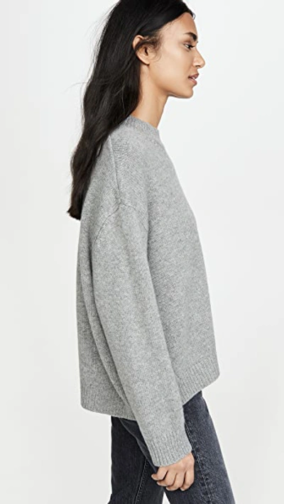 Shop Mansur Gavriel Oversized Cashmere Sweater In Grey