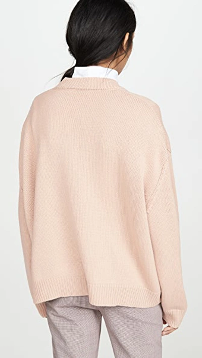 Shop Mansur Gavriel Oversized Cashmere Sweater In Rosa