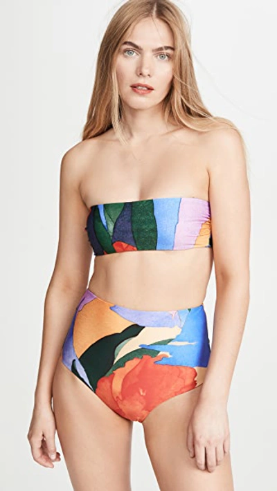 Shop Mara Hoffman Abigail Bikini Top In Rainbow Multi