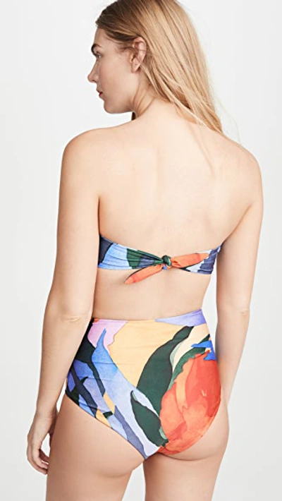 Shop Mara Hoffman Abigail Bikini Top In Rainbow Multi