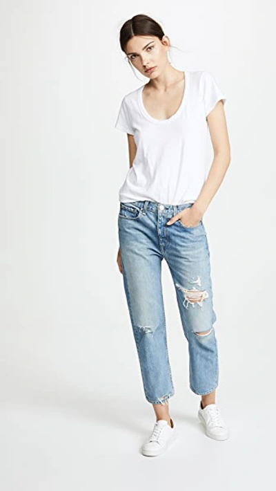 Shop Rag & Bone U Neck Tee In White