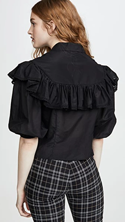 Shop Marc Jacobs The Ruffle Blouse In Black