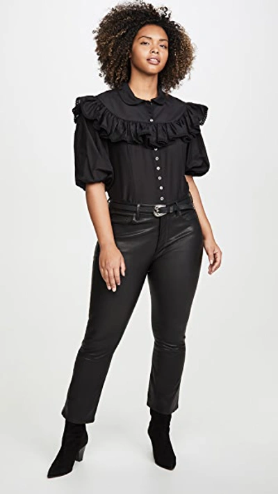Shop Marc Jacobs The Ruffle Blouse In Black
