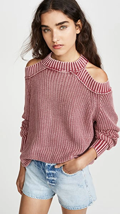 Free people half top moon bay sweater