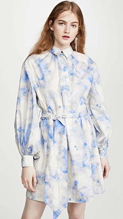 Baum Und Pferdgarten 'aubree' Lilac Puff Sleeves Dress In Cloudy Blue Sky |  ModeSens