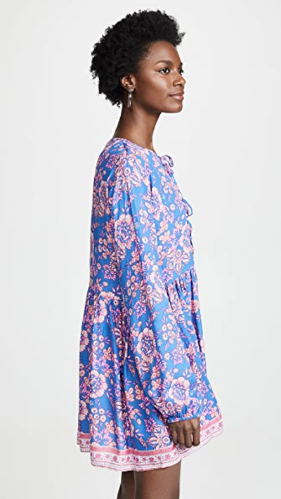 Shop Tiare Hawaii Dahlia Swing Dress In Folk Bright Blue