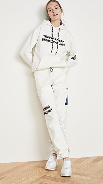 Adidas Originals By Alexander Wang Appliquéd Printed Cotton-jersey Hoodie  In Core White | ModeSens