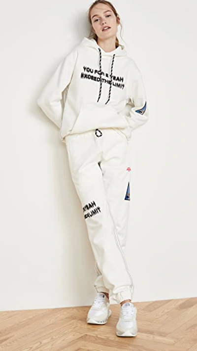 Shop Adidas Originals By Alexander Wang Graphic Hoodie In Core White