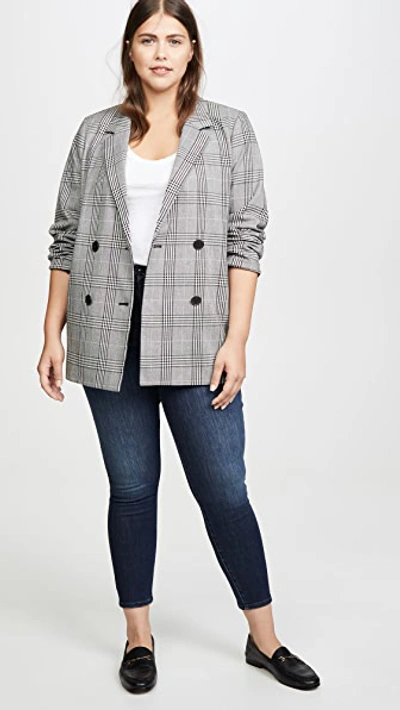 Shop Madewell Caldwell Double Breasted Blazer In Classic Black