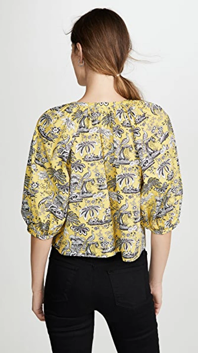 Shop Staud Dill Top In Marigold Toile