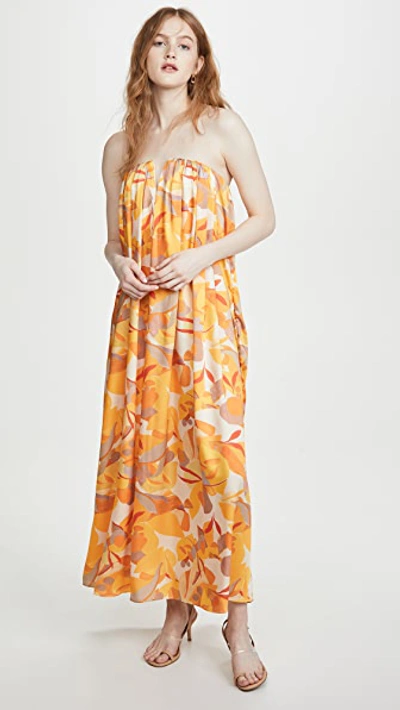Shop Acler Haslam Dress In Golden Abstract