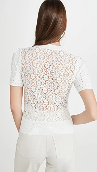 Shop See By Chloé Crochet Knit Top In White