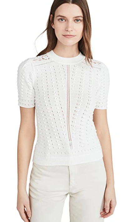 Shop See By Chloé Crochet Knit Top In White