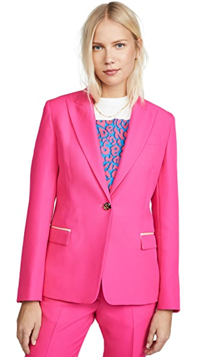 Blazer With Embellished Button