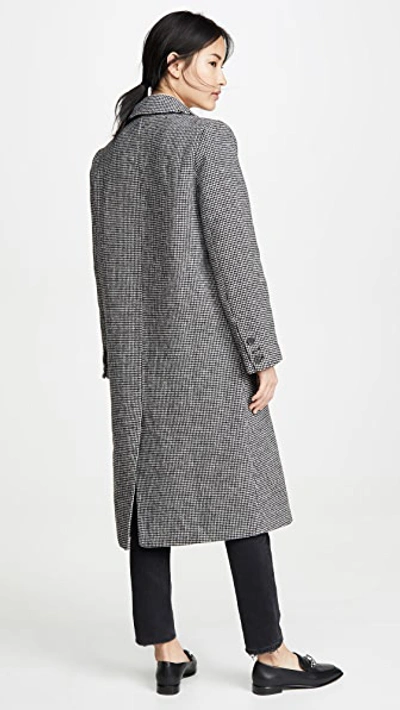 Shop Astr Vernon Coat In Black White Houndstooth