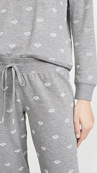 Shop Pj Salvage Amour Love Pants In Heather Grey