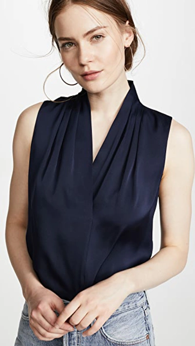 Kobi Halperin Plus Size Mila Silk-stretch Sleeveless Top In Midnight