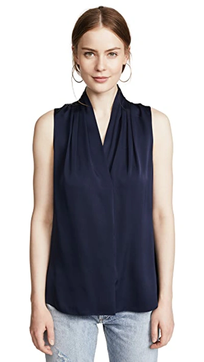 Kobi Halperin Plus Size Mila Silk-stretch Sleeveless Top In Midnight