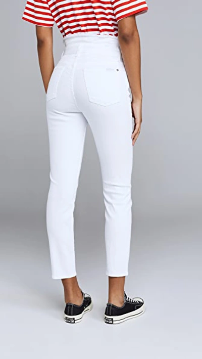 Shop 7 For All Mankind Paperbag Pants In White Runway
