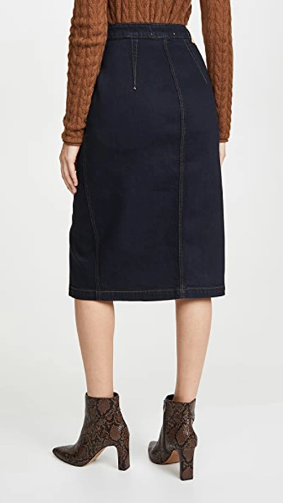 Shop Trave Olympia Skirt In Moody Blue