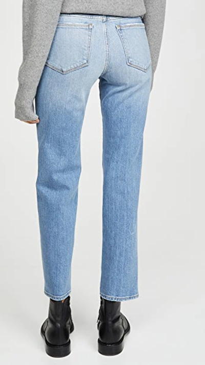 Shop Frame Le Nouveau Straight Jeans In Mirada Rips