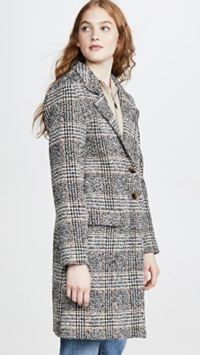 Shop The Fifth Label Project Check Coat In Black/white
